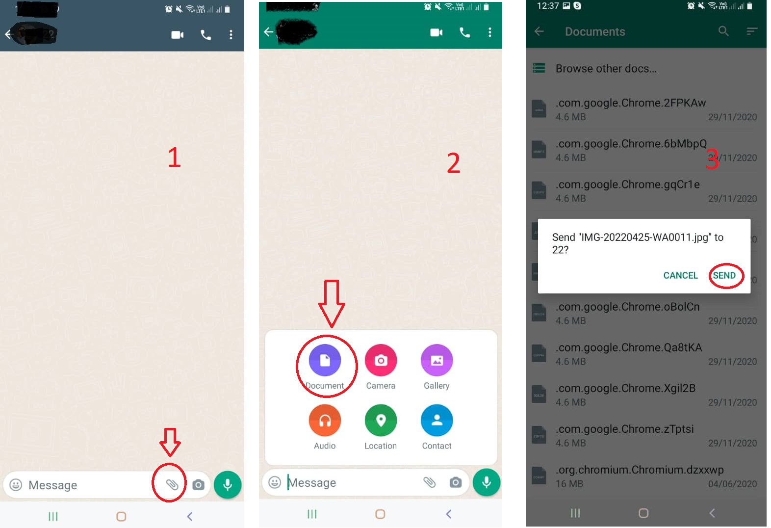 Whatsapp Android Document Sharing